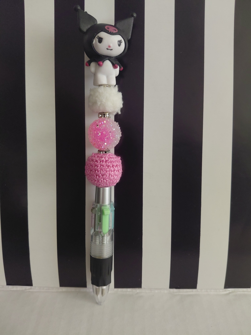 Kuromi Character Beaded Pen